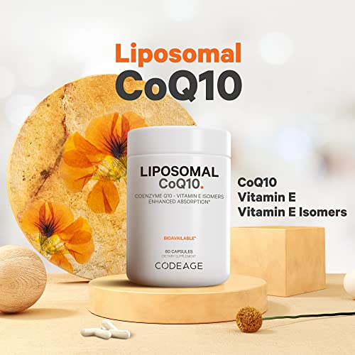 Codeage Liposomal CoQ10 Supplement - Vitamin E Isomers Tocopherols - 125mg Coenzy CodeageBuy Supplements Australia