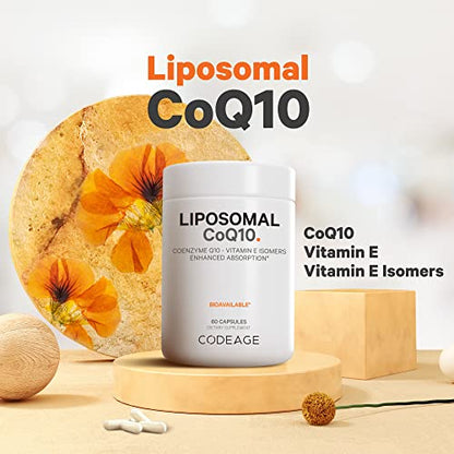 Codeage Liposomal CoQ10 Supplement - Vitamin E Isomers Tocopherols - 125mg Coenzy CodeageBuy Supplements Australia