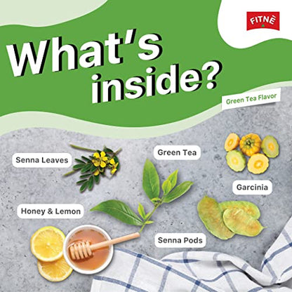 FITNE Green Tea Herbal Honey Lemon With Garcinia Senna Infusion Gentle Detox Cleanse FITNÈBuy Supplements Australia
