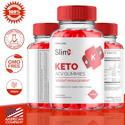 (2 Pack) SlimX Keto ACV Gummies, SlimX Keto ACV Advanced Weight Loss 1000MG Apple Titan LabsBuy Supplements Australia