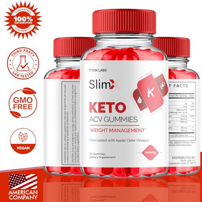 (2 Pack) SlimX Keto ACV Gummies, SlimX Keto ACV Advanced Weight Loss 1000MG Apple Titan LabsBuy Supplements Australia