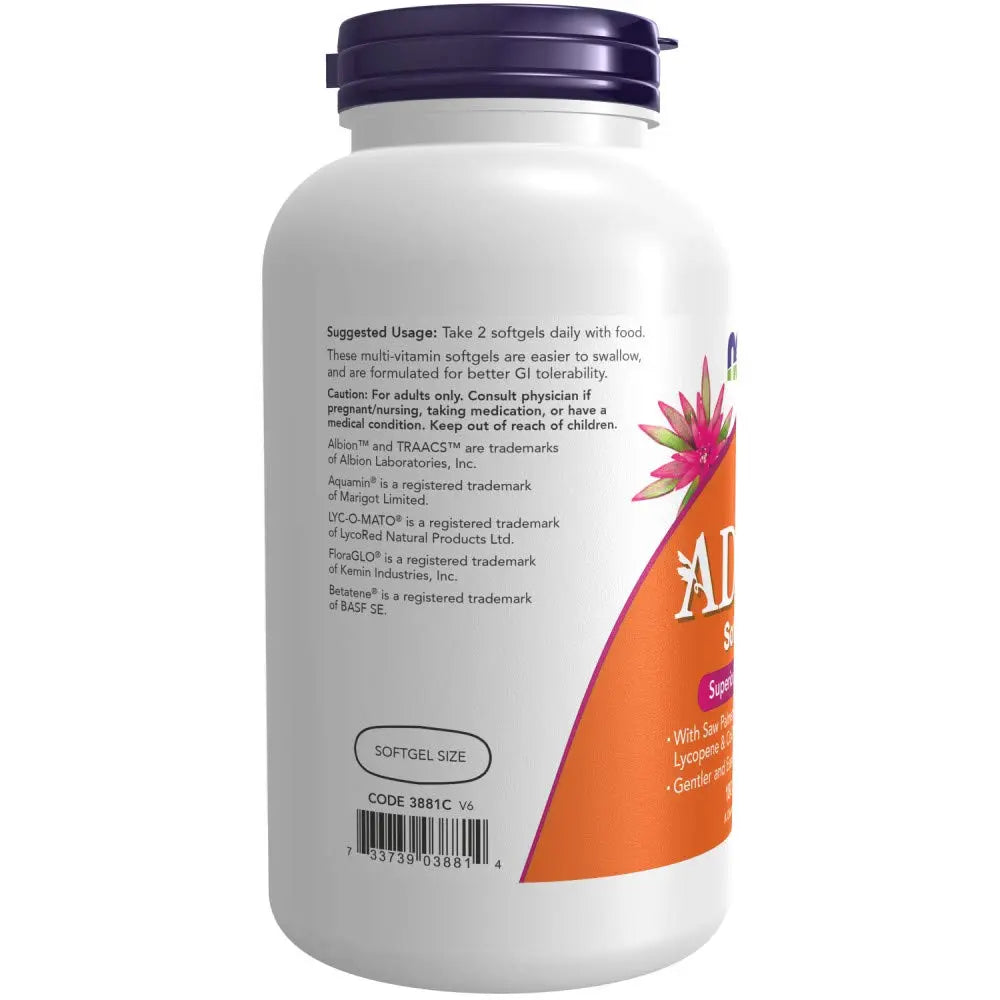 NOW Foods AdamTM Men's Multiple Vitamin -Softgels,180 Count (Pack of 1) NOW FoodsBuy Supplements Australia