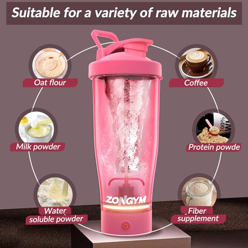 Electric Protein Shaker Bottle, 24 oz USB Rechargeable Blender Bottles, Shaker Bottles ZonGymBuy Supplements Australia