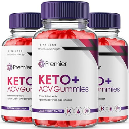 rize labs (3 Pack) Premier Keto ACV Gummies, Premier Keto Gummies for Advanced Weight