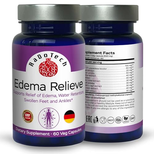 RaDoTech - Edema Relief Water Pills, Natural Diuretics for Water Retention, Foot Swelling RaDoTechBuy Supplements Australia
