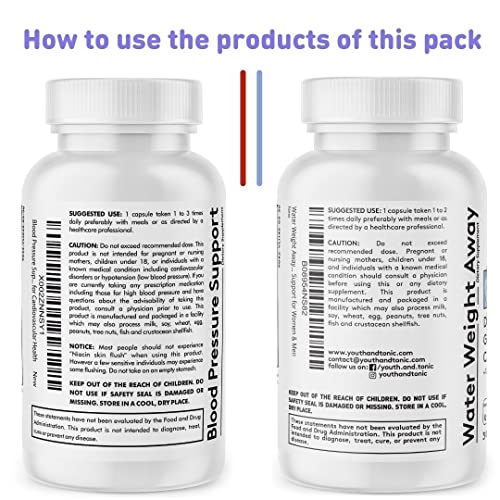 Youth & Tonic Daily Water Weight Away Pills and Blood Pressure Support Supplements/Natural Youth & TonicBuy Supplements Australia