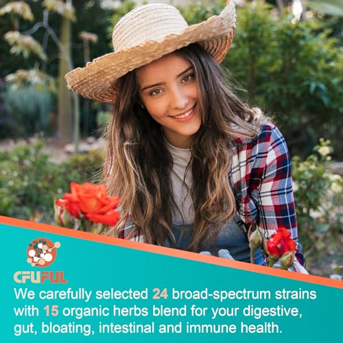 Probiotics for Women & Men - 300 Billion CFU & 24 Strains Probiotic with 15 Organic Herbs CfufulBuy Supplements Australia
