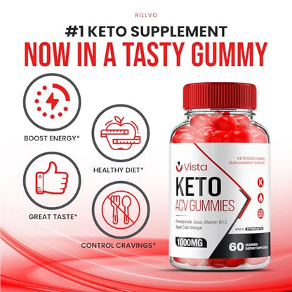 Rillvo (2 Pack) Vista Keto ACV Gummies - Official - Keto Vista ACV Advanced Formula Plus RillvoBuy Supplements Australia