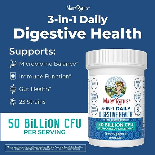 Mary Ruth's 3 in 1 Digestive Health Probiotic, 30 CT MaryRuth OrganicsBuy Supplements Australia