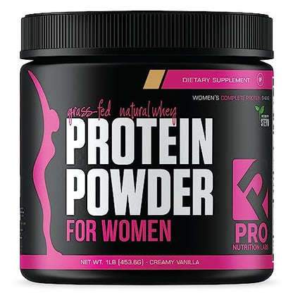 PRO NUTRITION LABS Whey Protein Vanilla Powder for Women - Supports Lean Muscle 