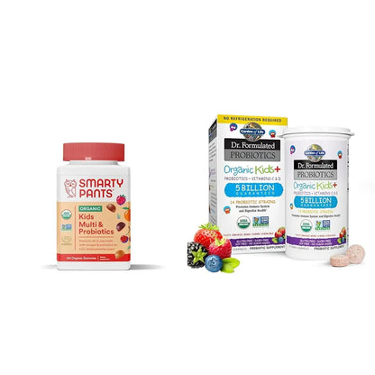 SmartyPants Organic Kids Multivitamin Gummies: Probiotics & Garden of Life Dr. Formulated Probiotics Organic Kids+ Plus Vitamin C & D - Berry Cherry - Gluten SmartyPantsBuy Supplements Australia