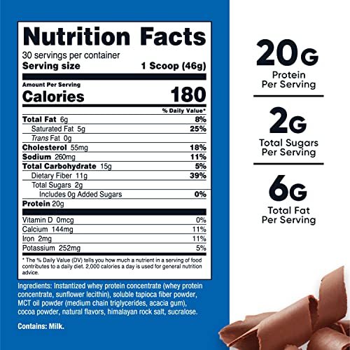 Nutricost Meal Replacement Shake Powder (Chocolate), 30 Servings - Protein, Non-GMO NutricostBuy Supplements Australia