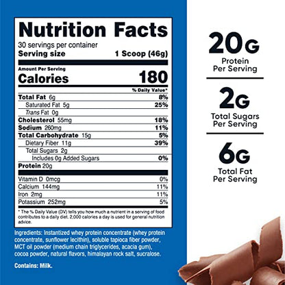 Nutricost Meal Replacement Shake Powder (Chocolate), 30 Servings - Protein, Non-GMO NutricostBuy Supplements Australia