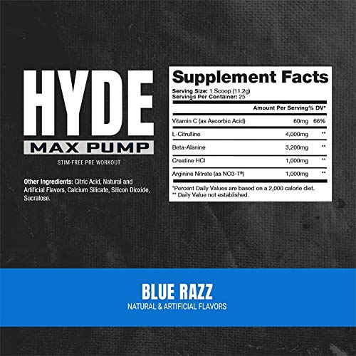 PROSUPPS Mr. Hyde Signature Blue Razz and Hyde Max Pump Blue Razz Bundle