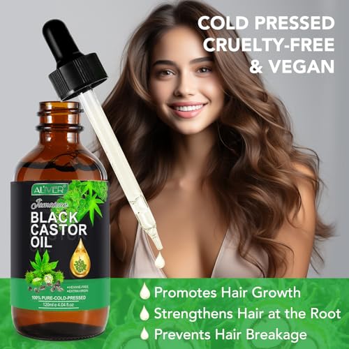 ALIVER Jamaican Black Castor Oil (2 Pack), Jamaican Castor Oil Organic Cold Pressed Unrefined ALIVERBuy Supplements Australia