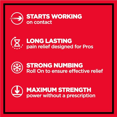 Absorbine Jr. PRO Maximum Strength Lidocaine Roll-On for Targeted Nerve and Muscle Pain Relief, 4% Lidocaine + 1.5% Phenol, Fast Acting & Long Lasting, 2.5 oz ABSORBINE JR.Buy Supplements Australia