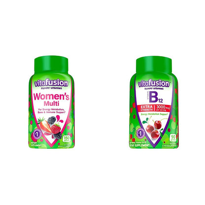 Vitafusion Womens Multivitamin Gummies (150 Count) and Vitafusion Extra Strength 