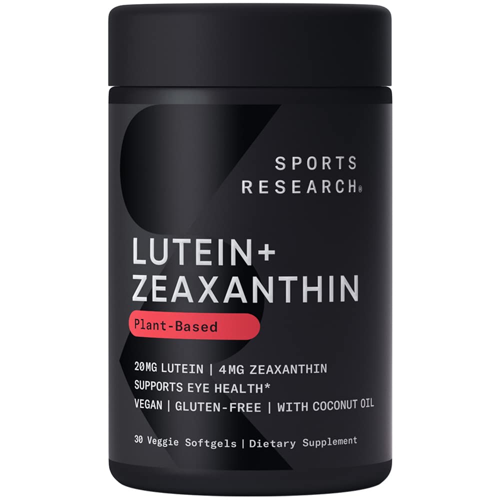 Sports Research Vegan Lutein + Zeaxanthin (20mg) with Organic Coconut Sports ResearchBuy Supplements Australia