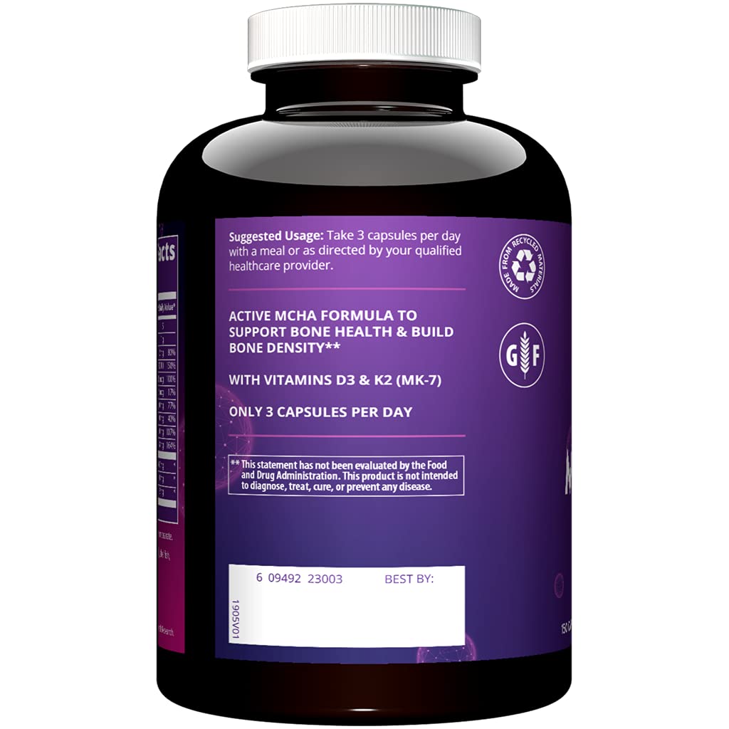 MRM Nutrition Bone Maximizer® III | with MCHA + Vitamin D3 + Vitamin K2 | Bone Health | High Potency | Key Vitamins and Minerals for Bones | 50 Servings MRMBuy Supplements Australia