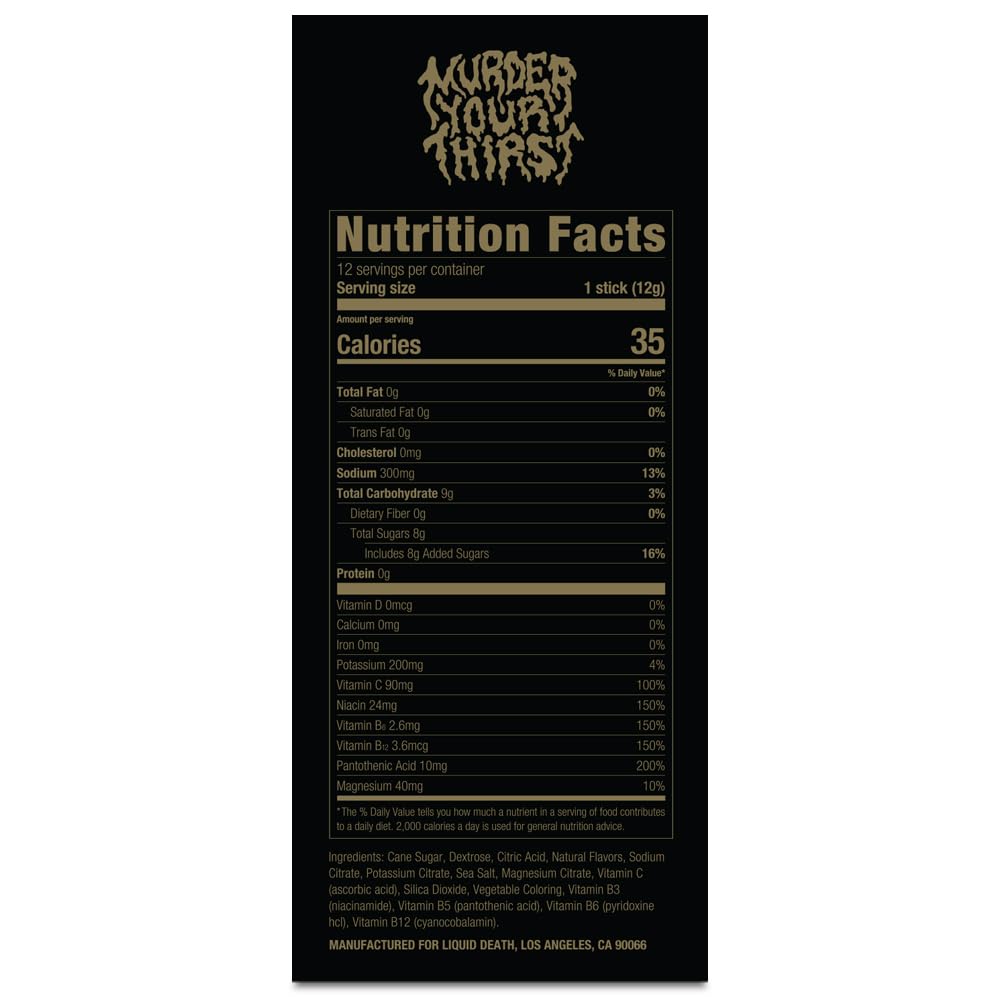 Liquid Death Electrolyte Death Dust - Hydration Powder Packets - 3 Flavors - 12-Stick Liquid DeathBuy Supplements Australia
