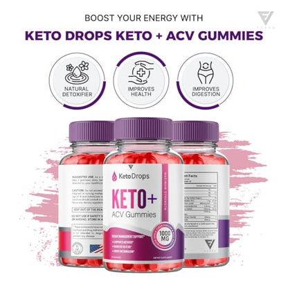 (5 Pack) Keto Drops ACV Gummies, Ketodrops Keto ACV Gummies Advanced Weight Loss FyvusBuy Supplements Australia