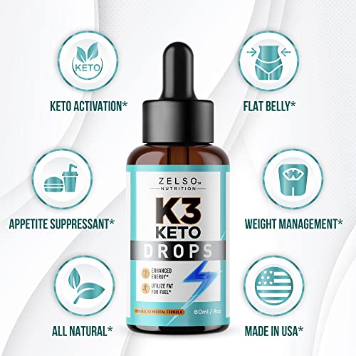 K3 Keto Drops for Weight Loss - Fat Burner & Metabolism Booster | Advanced Keto Carb ZELSOBuy Supplements Australia