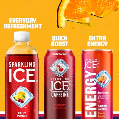 Sparkling Ice, Fruit Punch Sparkling Water, Zero Sugar Flavored Water, with Vitamins Sparkling ICEBuy Supplements Australia