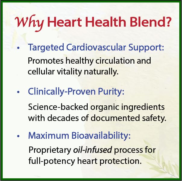 Bodymune Heart Health Blend Cholesterol Support – Organic Cardiovascular & Circulation Supplement – with Green Tea, Pomegranate & Black Seed Oil – 66 Capsules – USDA Organic, Vegan BodymuneBuy Supplements Australia