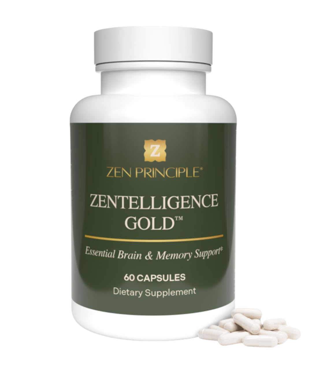 Zen Principle Zentelligence™ Gold Brain Supplement – Memory, Focus & Mental Clarity. Premium Cognitive Support for Adults 40+ with Magnesium, Vitamin D3, CoQ10, Vitamin B12 & L-Theanine. 60 Capsules Zen PrincipleBuy Supplements Australia