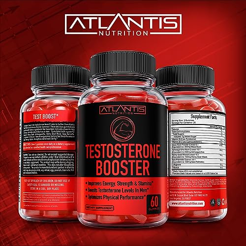 Testosterone Booster For Men Gummies - Enhances Strength & Stamina - Optimizes Physical Atlantis NutritionBuy Supplements Australia