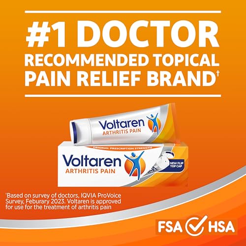 Voltaren Arthritis Pain Relief Gel, Diclofenac Sodium, 1% (NSAID), Clinically Proven Powerful Pain Reliever with Easy Open Flip Top Cap, No Prescription Needed, 5.3oz VoltarenBuy Supplements Australia