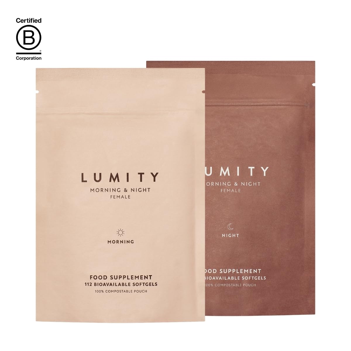 Lumity Morning & Night Female Supplement - 24-Hour Nutritional Support for Perimenopause, Energy, Sleep Quality, Hormones, Skin & Eye Health - Vitamins, Minerals, Amino Acids & Omega 3s, 4-Week Supply LUMITYBuy Supplements Australia