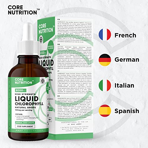 Core Nutrition Liquid Chlorophyll Drops for Water - 2 Fl. Oz for 60 Servings - 2 Month Supply Core NutritionBuy Supplements Australia