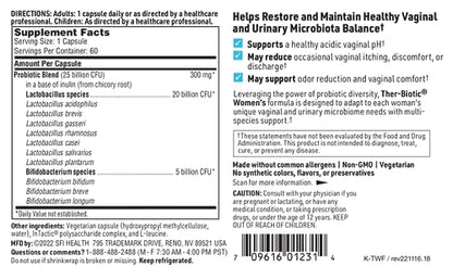Klaire Labs Ther-Biotic Women's Probiotic Supplement - Support Healthy Vaginal pH & Comfort Klaire LabsBuy Supplements Australia
