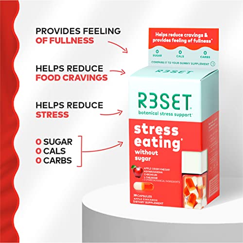 R3SET Stress Eating Daily Supplement Capsules – Apple Cinnamon – 28ct R3SETBuy Supplements Australia
