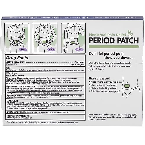 HealthWise Menstrual Pain Relief Period Patch | 10% Menthol | Strong, Soothing Relief HealthWiseBuy Supplements Australia