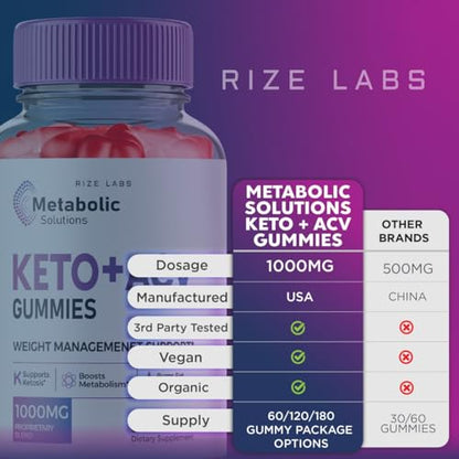 (2 Pack) Metabolic Solutions Keto ACV Gummies, Metabolic Solutions Keto+ACV Gummies rize labsBuy Supplements Australia