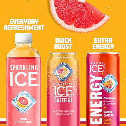 Sparkling Ice, Pink Grapefruit Sparkling Water, Zero Sugar Flavored Water, with Antioxidants Sparkling ICEBuy Supplements Australia