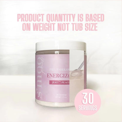 S'moo ENERGIZ(her) Pre Workout Supplement - Preworkout Energy Powder - 30 Servings, Just Peachy