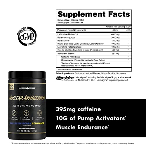 Anabolic Warfare Nuclear Armageddon Pre Workout Powder Pre-Workout for Men Anabolic WarfareBuy Supplements Australia