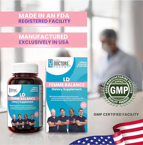 Latin Doctors Femme Balance Supplement, Supports Hormone Balance, Menopausal & Premenopausal LATIN DOCTORS PHARMABuy Supplements Australia