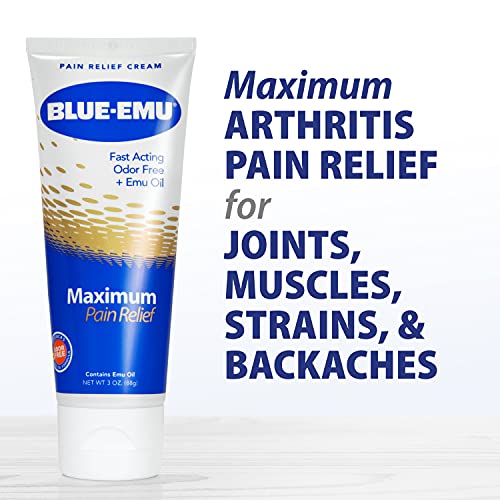 BLUE-EMU Maximum Pain Relief Cream for Arthritis, Muscle, & Joint Aches, 3 Oz, 1 Pack BLUE-EMUBuy Supplements Australia