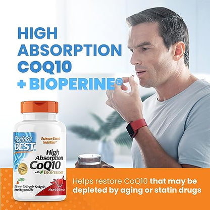 Doctor's Best High Absorption CoQ10 with BioPerine, Heart Health & Energy Production Doctor's BESTBuy Supplements Australia
