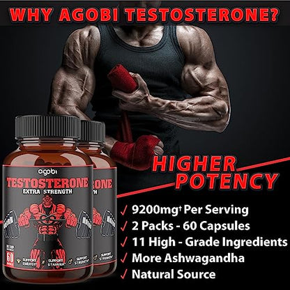 agobi Herbal Test Support for Male Supplement - Support Efficiency, Speed, Strength agobiBuy Supplements Australia