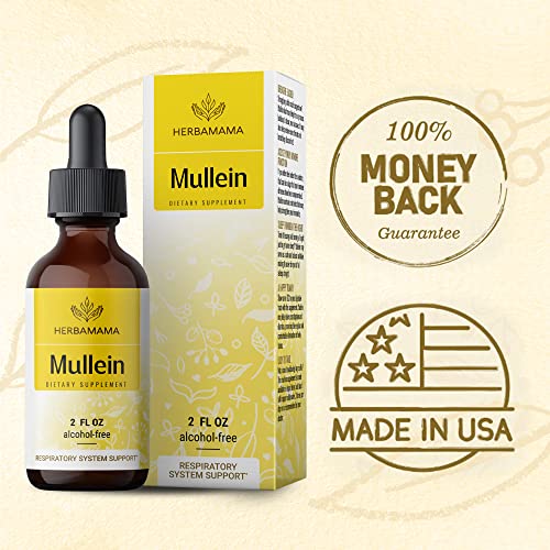 Mullein Leaf Tincture - Lung Cleanse - Vegan Lung Detox - Respiratory Health HERBAMAMABuy Supplements Australia
