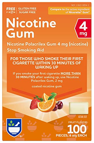 Rite Aid Nicotine Gum, 4 mg - 100 Count | Quit Smoking Aid | Nicotine Rite AidBuy Supplements Australia