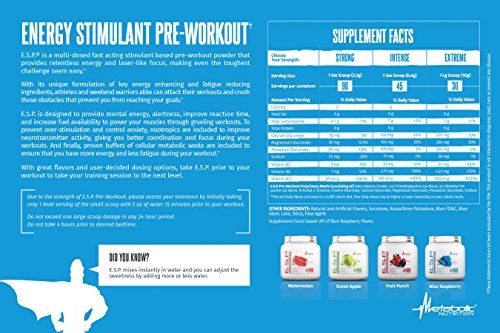 Metabolic Nutrition | ESP - Stimulating Pre Workout, Pre Intra Workout Supplement | Energy Metabolic NutritionBuy Supplements Australia