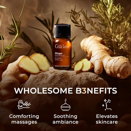 Gya Labs Ginger Oil for Comfort - Natural Ginger Essential Oil for Massage Oil - Ginger Oil Gya LabsBuy Supplements Australia