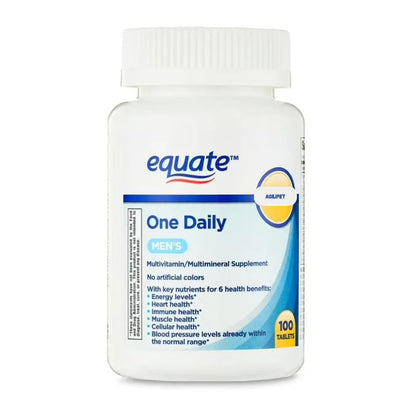 AGILIPET Equate One Daily Men's Multivitamin Multimineral Supplement Tablets, 100 Count Sticker AGILIPET