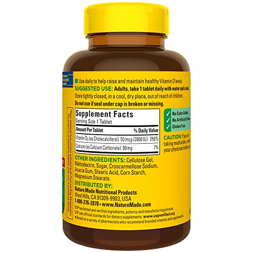 Nature Made Vitamin D3 2000 IU (50 mcg), Dietary Supplement for Bone, Teeth Nature MadeBuy Supplements Australia